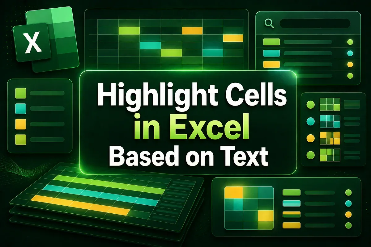 How to Highlight Cells in Excel Based on Text (5 Simple Tricks)