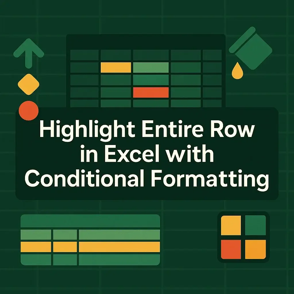 How to Highlight Entire Row in Excel with Conditional Formatting