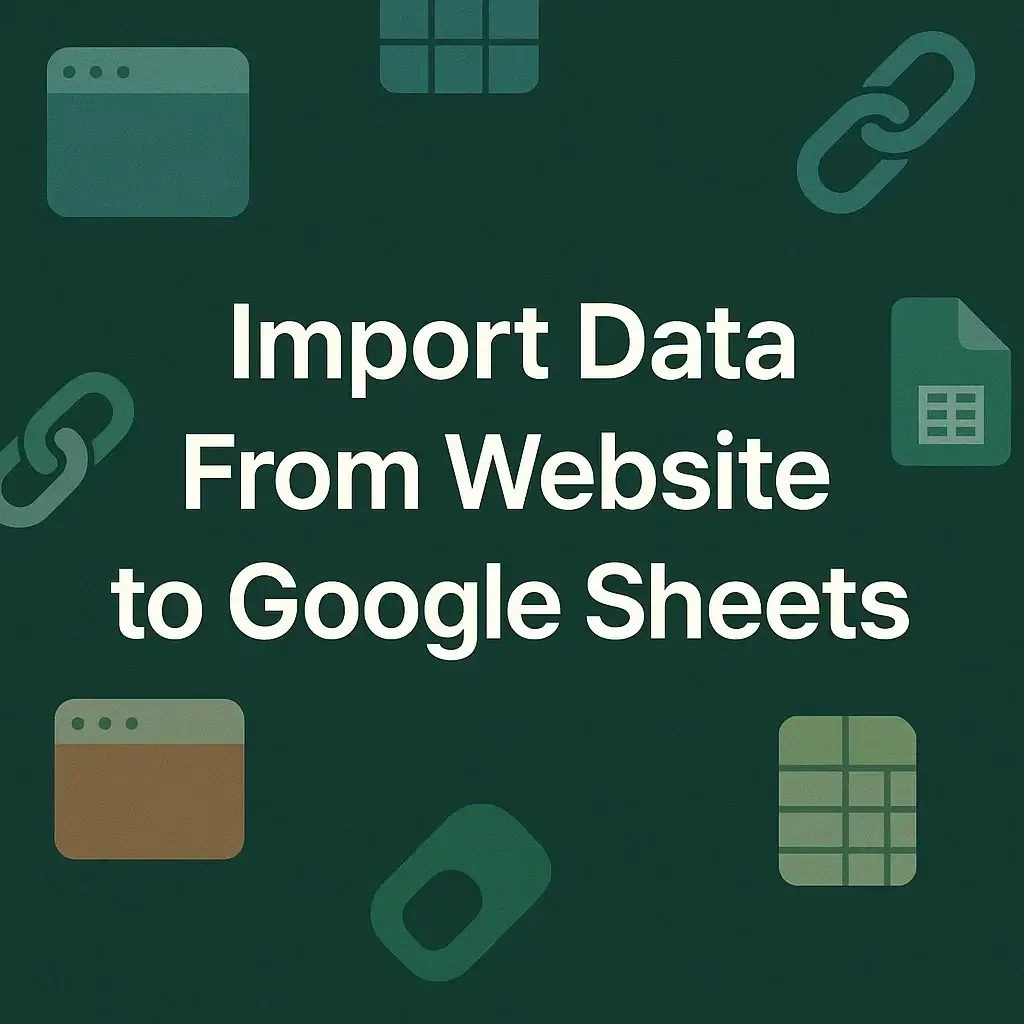 How to Import Data from Website to Google Sheets