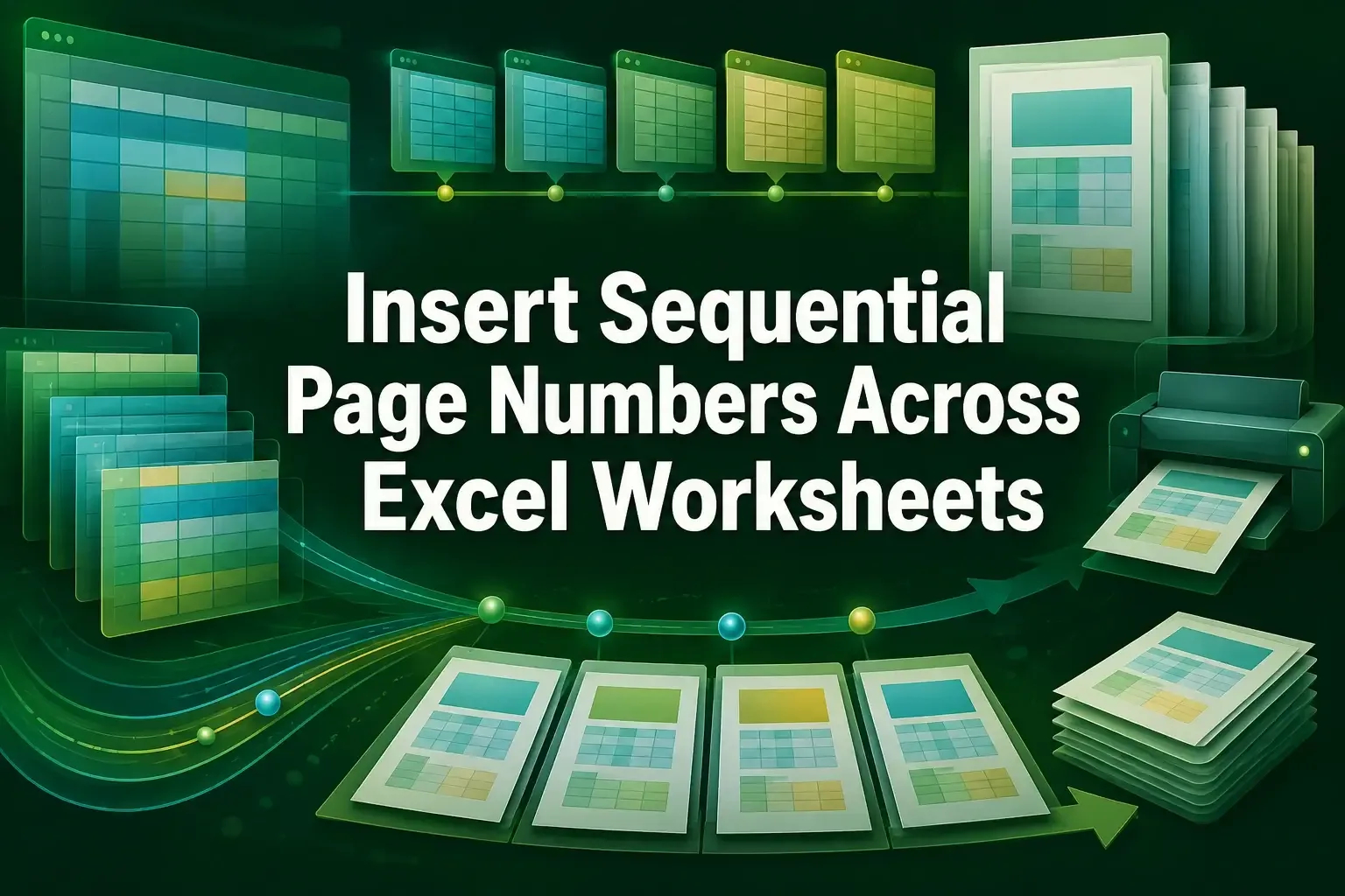 Insert Sequential Page Numbers Across Worksheets in Excel