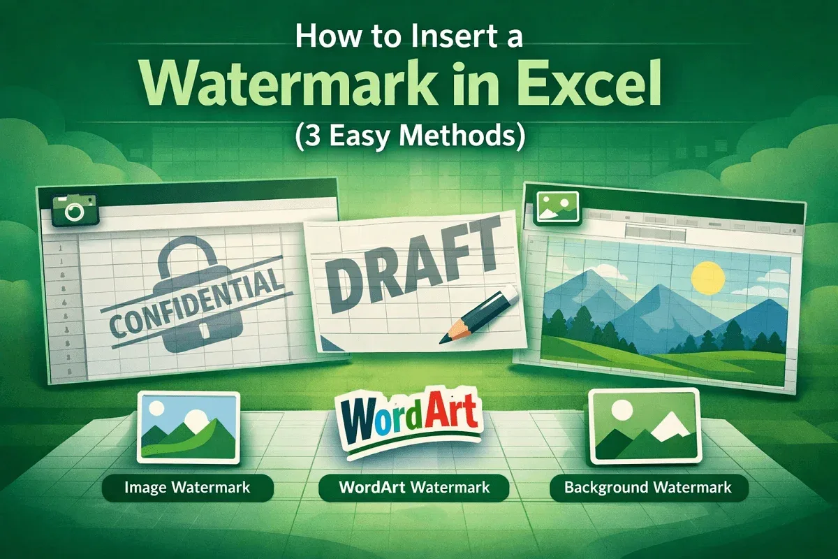 How to Insert a Watermark in Excel (3 Easy Methods)