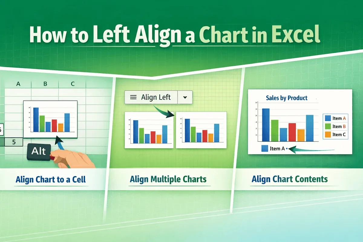 How to Left Align a Chart in Excel