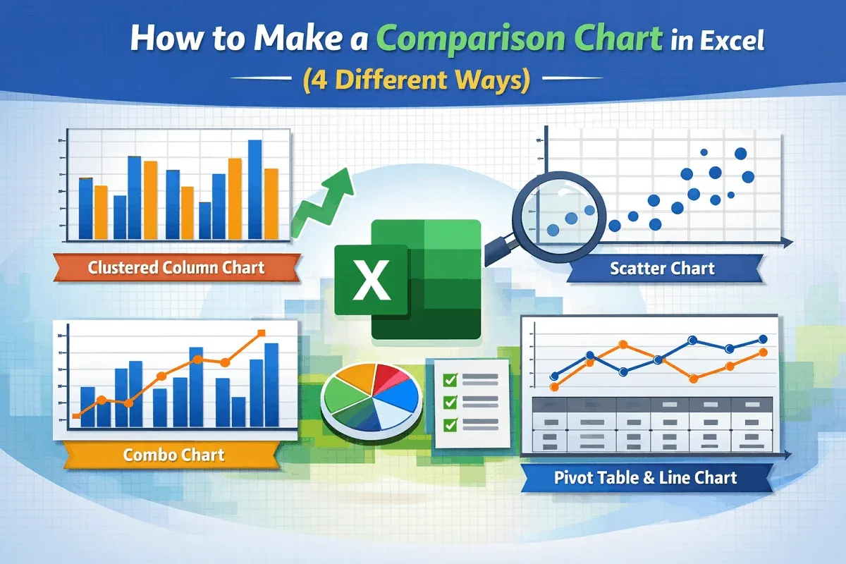 How to Make a Comparison Chart in Excel (4 Different Ways)
