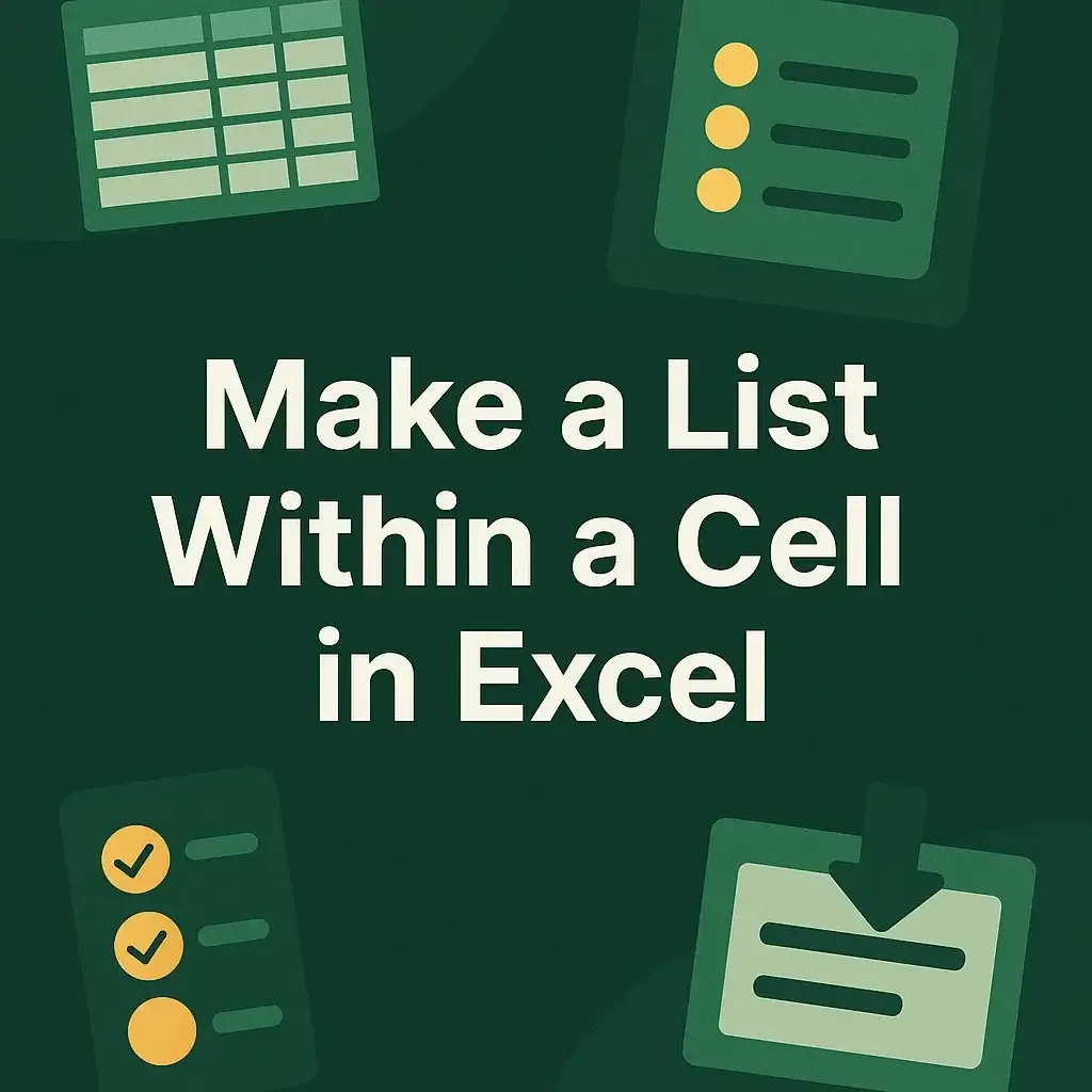How to Make a List Within a Cell in Excel (7 Easy Ways)