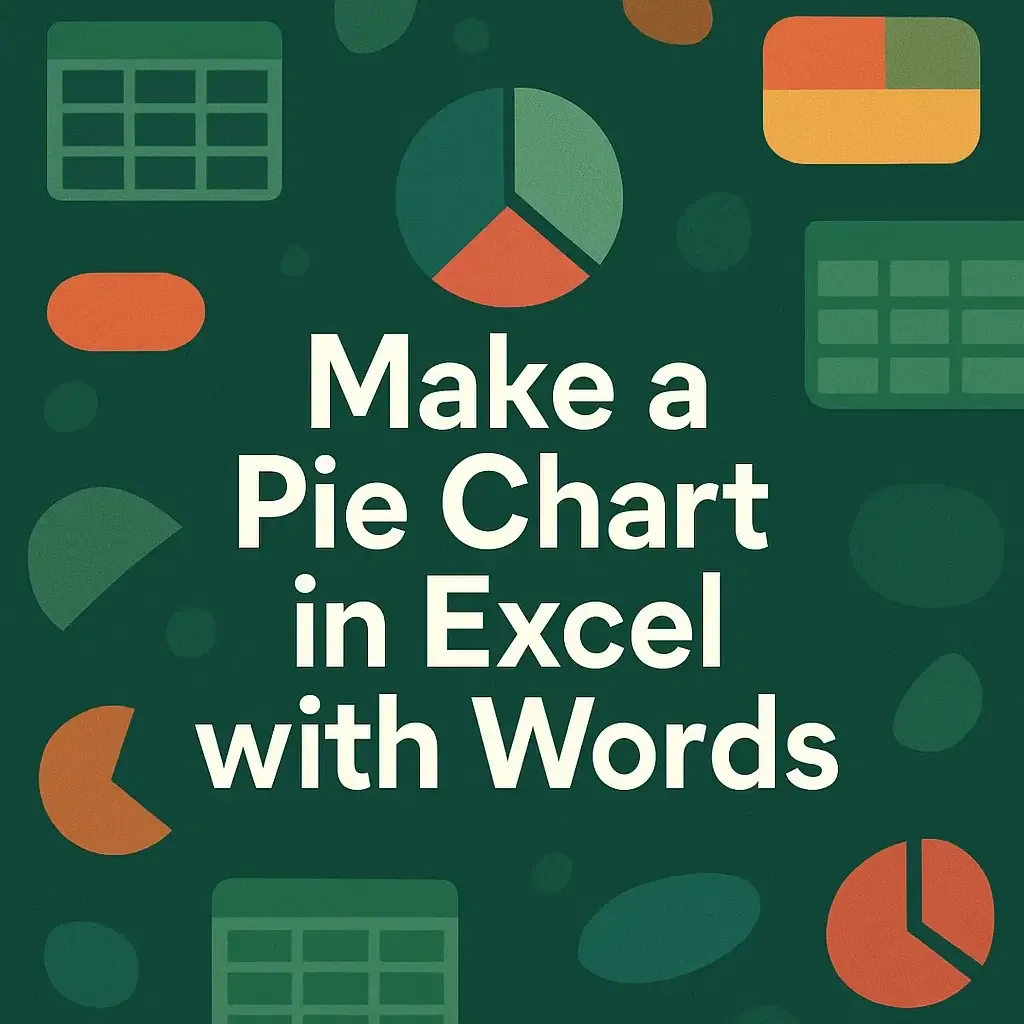 How to Make a Pie Chart in Excel with Words (with Simple Steps)
