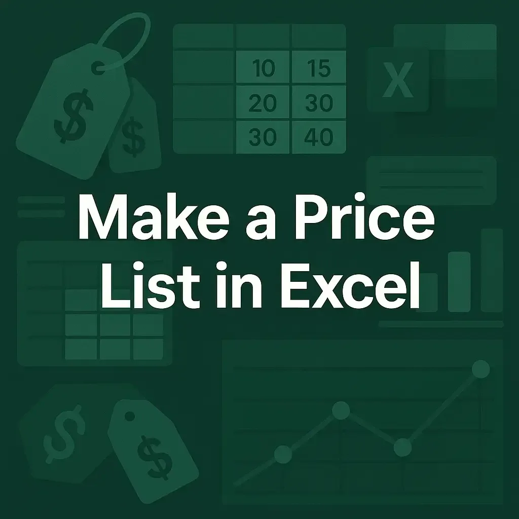 How to Make a Price List in Excel (with Detailed Steps)