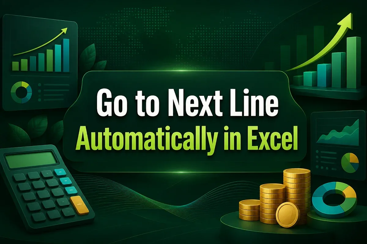 How to Make Excel Go to Next Line Automatically