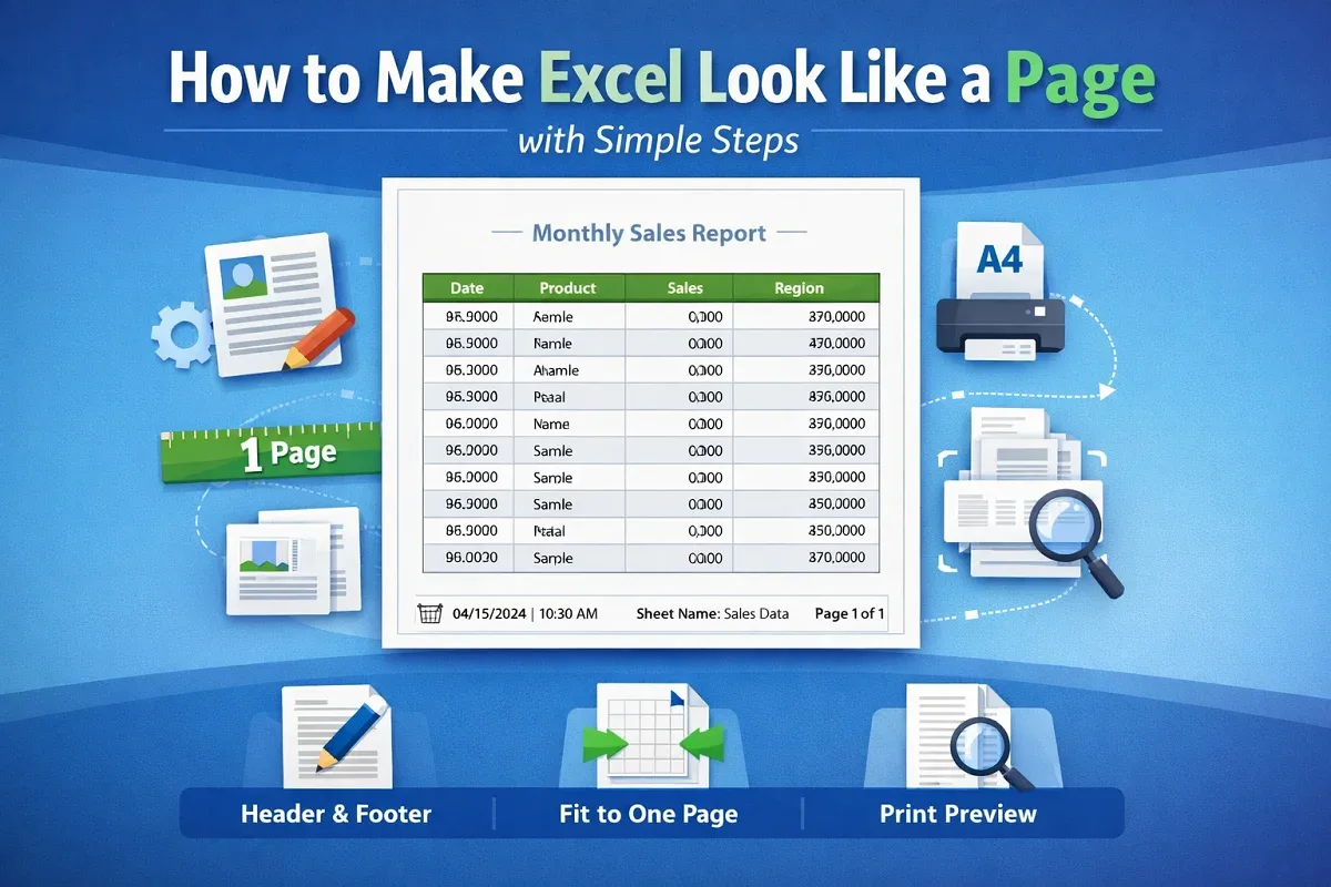 How to Make Excel Look Like a Page (with Simple Steps)