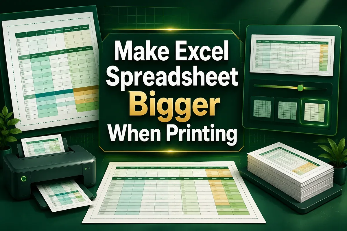 How to Make Excel Spreadsheet Bigger When Printing