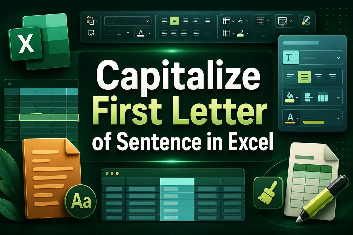 How to Capitalize First Letter of Sentence in Excel