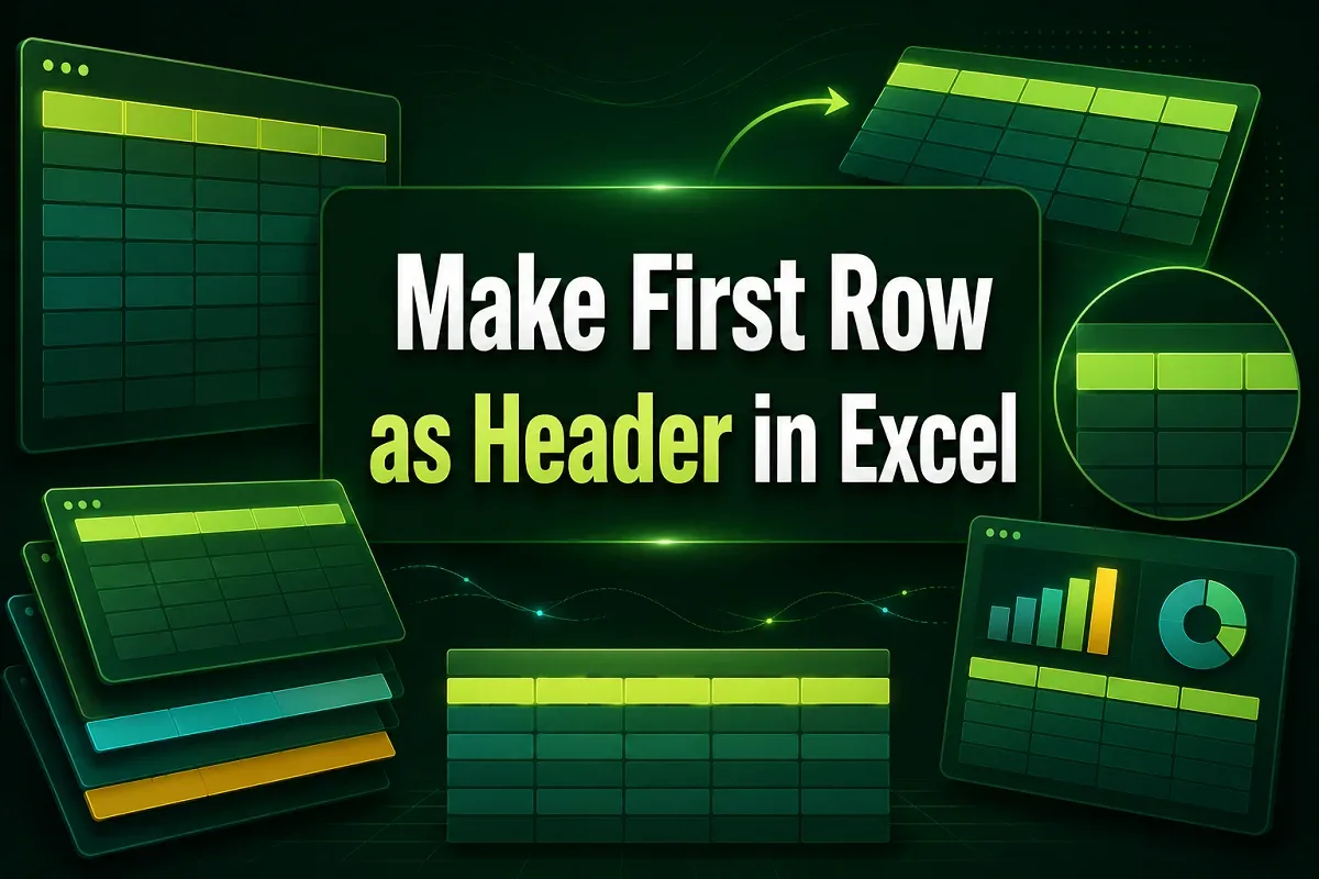 How to Make First Row as Header in Excel (3 Easy Methods)