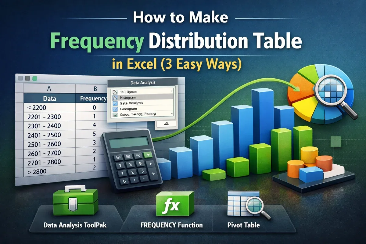 How to Make Frequency Distribution Table in Excel (3 Easy Ways)