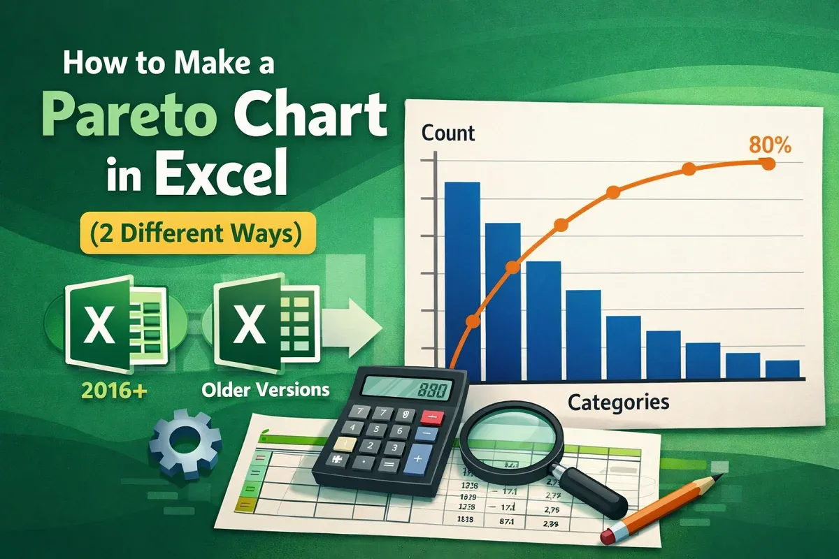 How to Make a Pareto Chart in Excel (2 Different Ways)