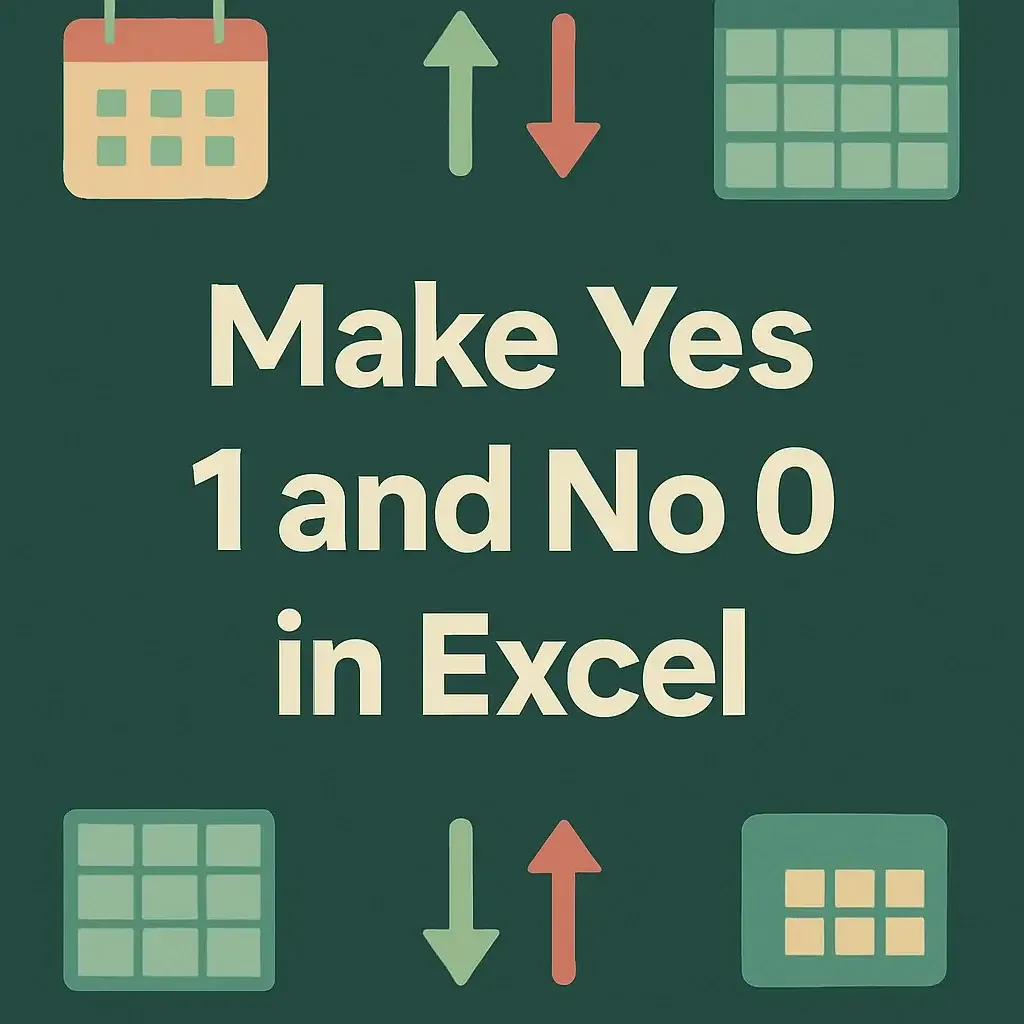 How to Make Yes 1 and No 0 in Excel (5 Suitable Ways)