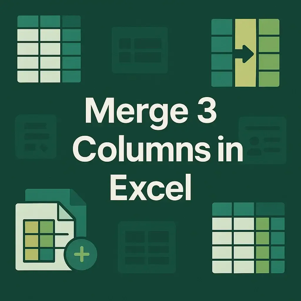 How to Merge 3 Columns in Excel (6 Simple Methods)