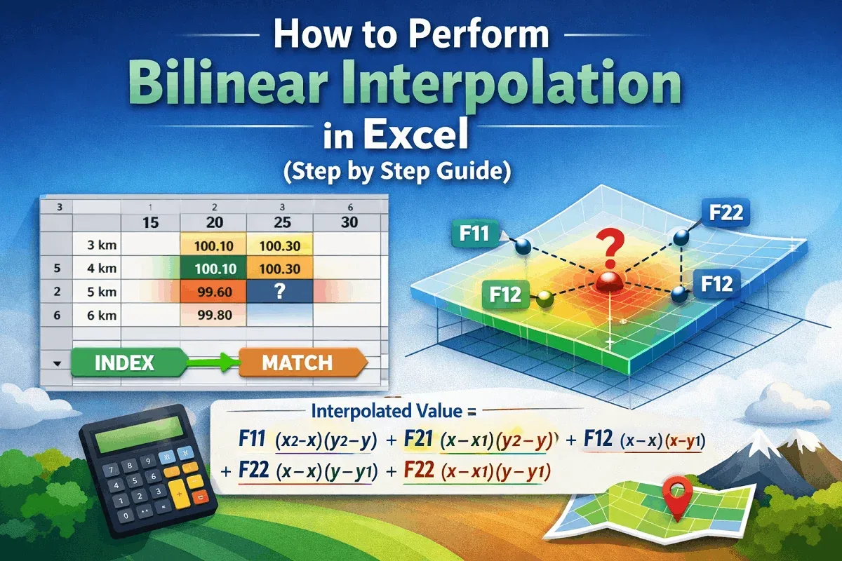 How to Perform Bilinear Interpolation in Excel (Step by Step Guide)