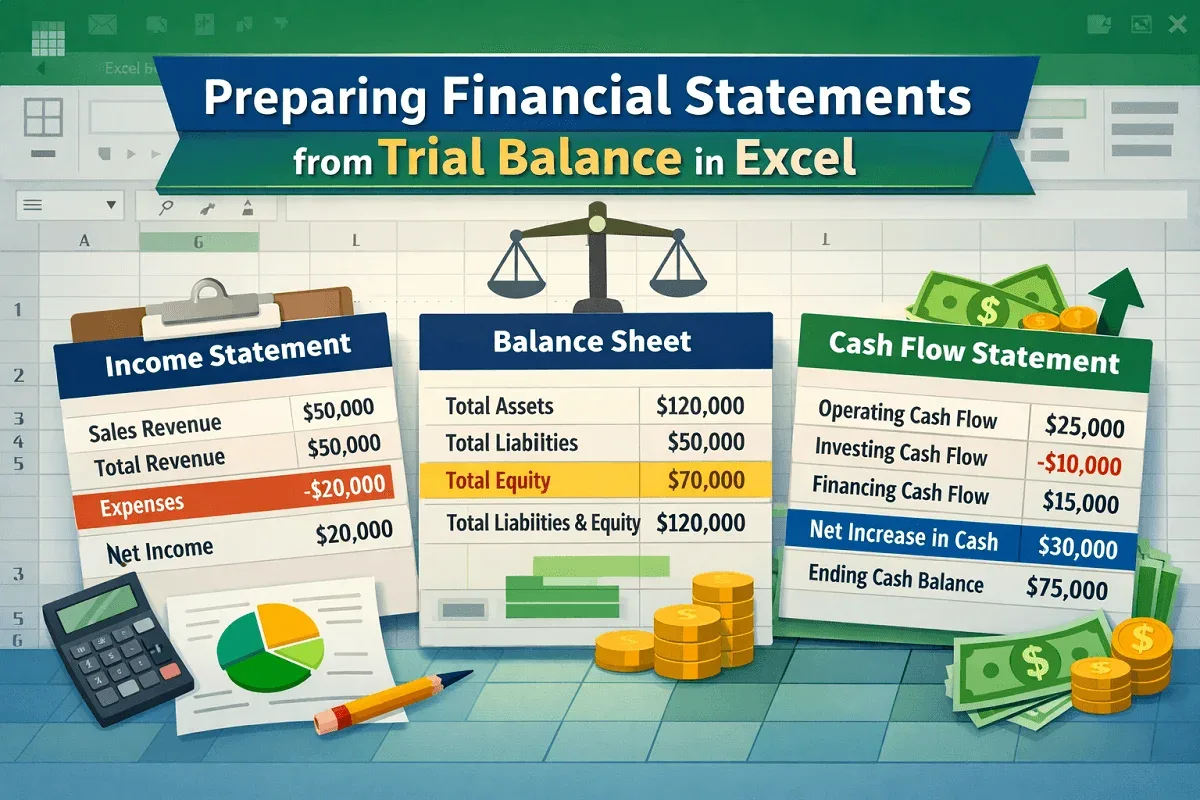 How to Prepare Financial Statements from Trial Balance in Excel