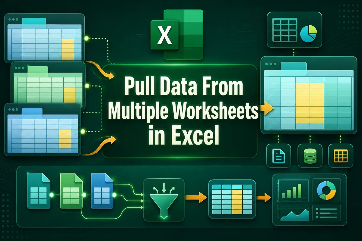 How to Pull Data From Multiple Worksheets in Excel (3 Methods)