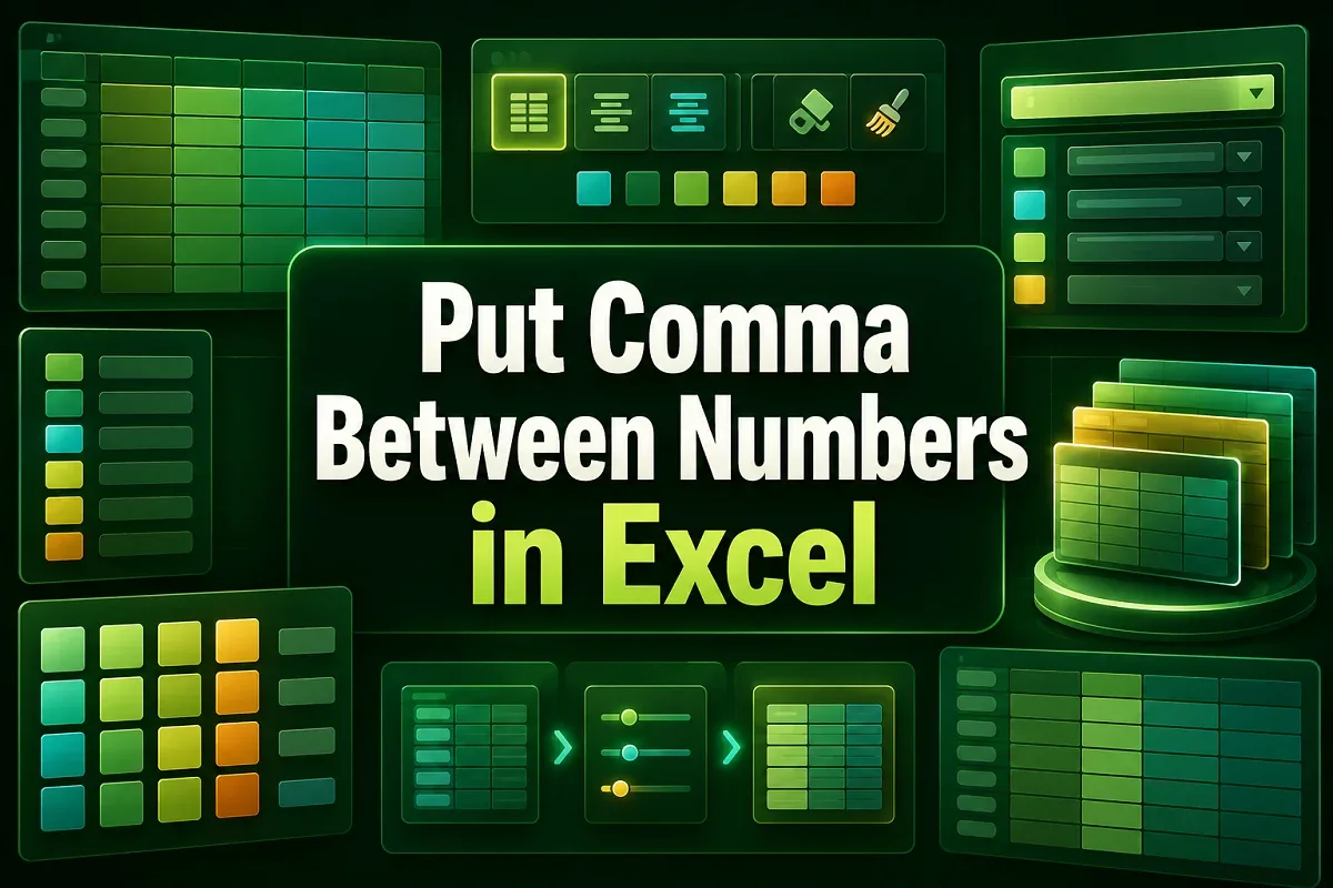 How to Put Comma Between Numbers in Excel (5 Simple Ways)