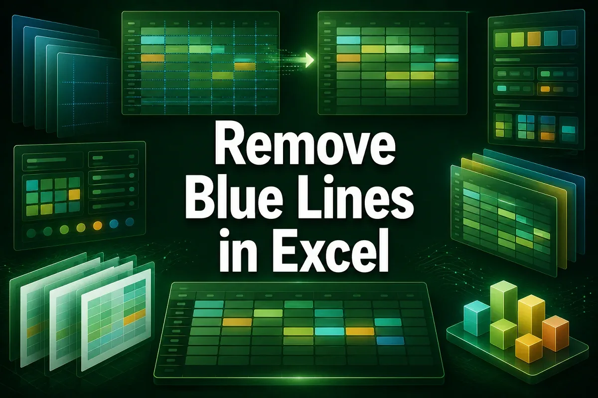 How to Remove Blue Lines in Excel (4 Suitable Ways)