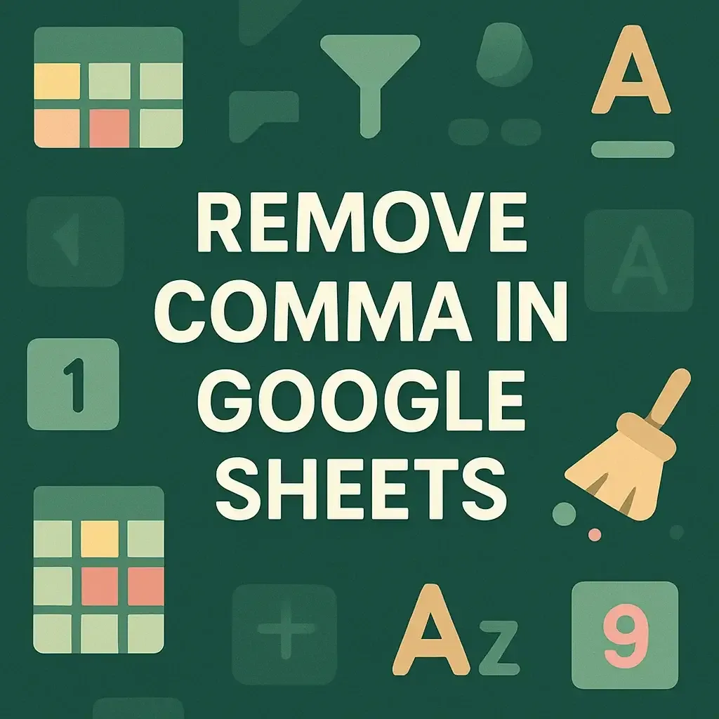 How to Remove Comma in Google Sheets (3 Effective Ways)