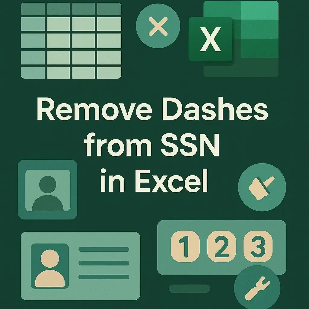 How to Remove Dashes from SSN in Excel (5 Useful Techniques)