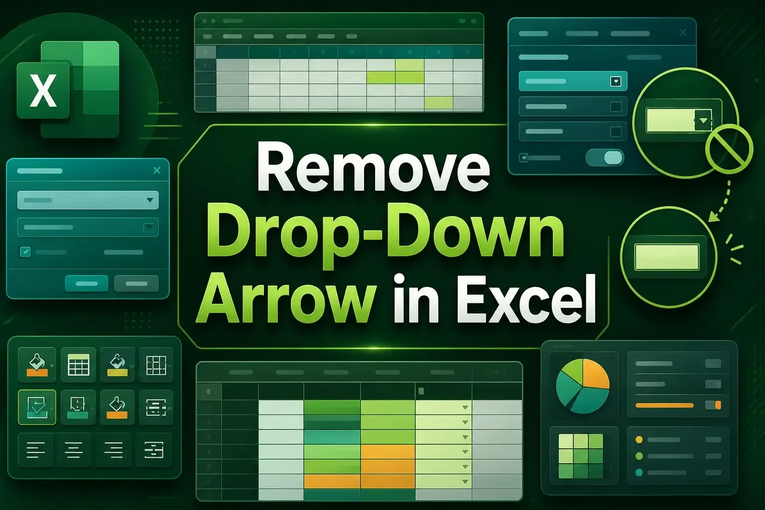 How to Remove Drop-Down Arrow in Excel