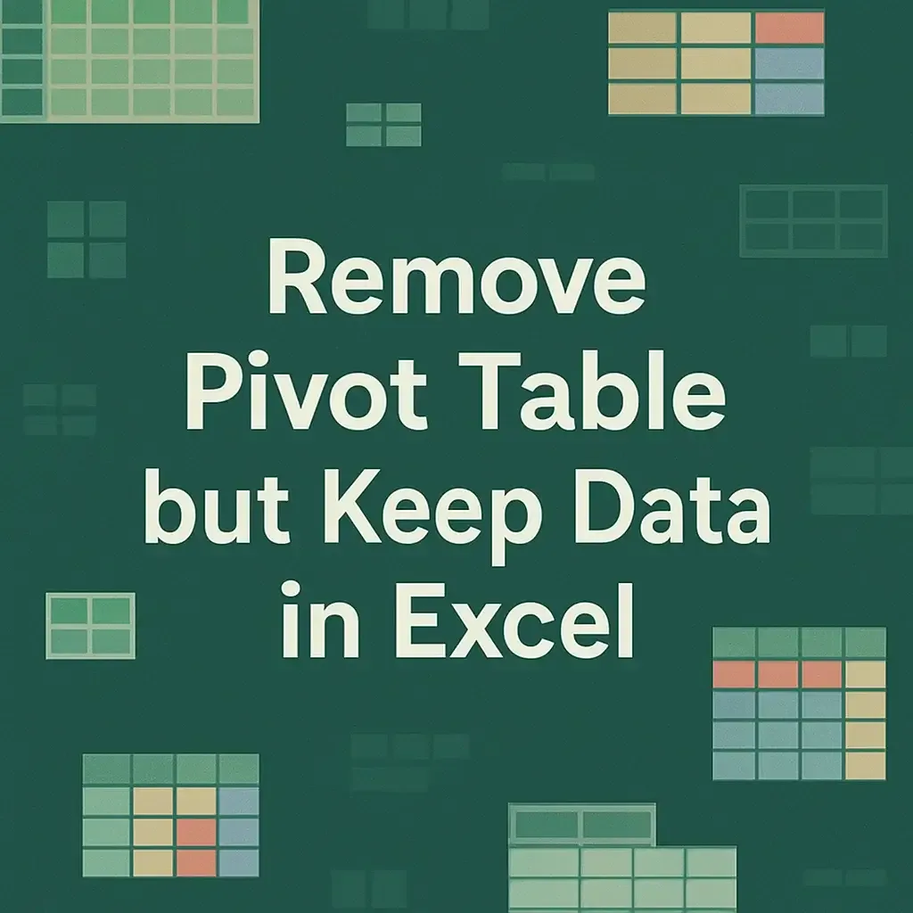 How to Remove Pivot Table but Keep Data in Excel (2 Easy Ways)