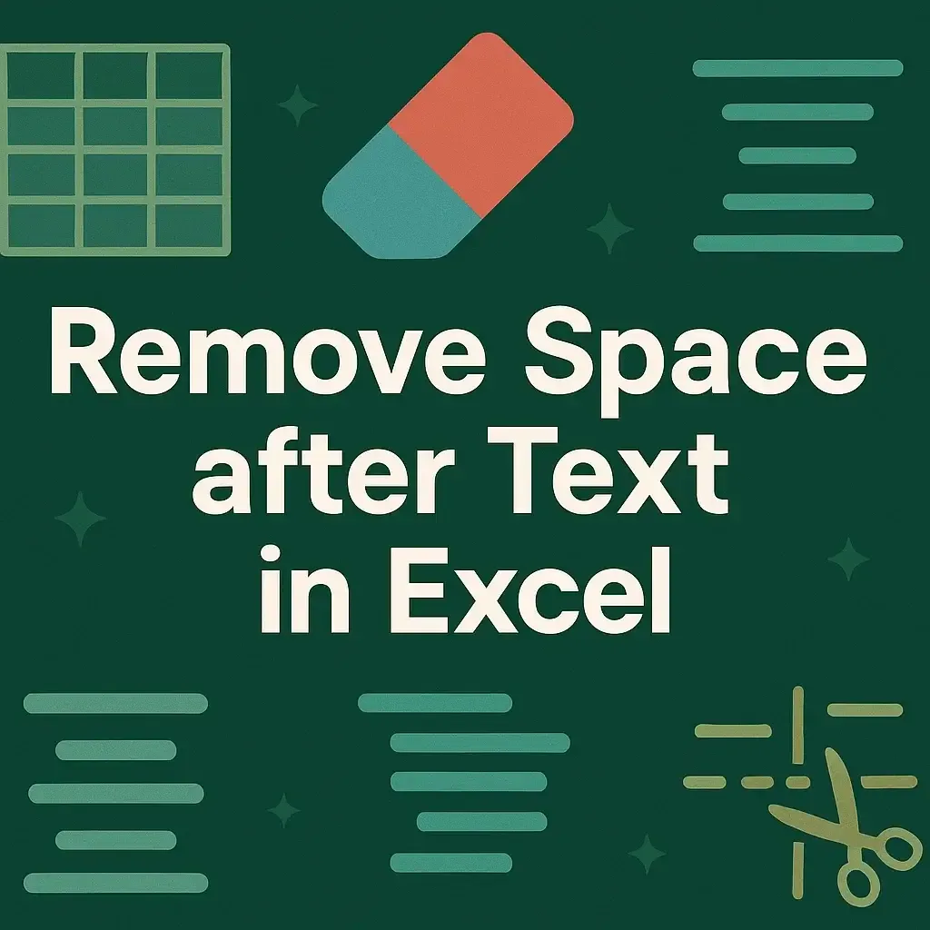 How to Remove Space After Text in Excel (6 Effective Ways)