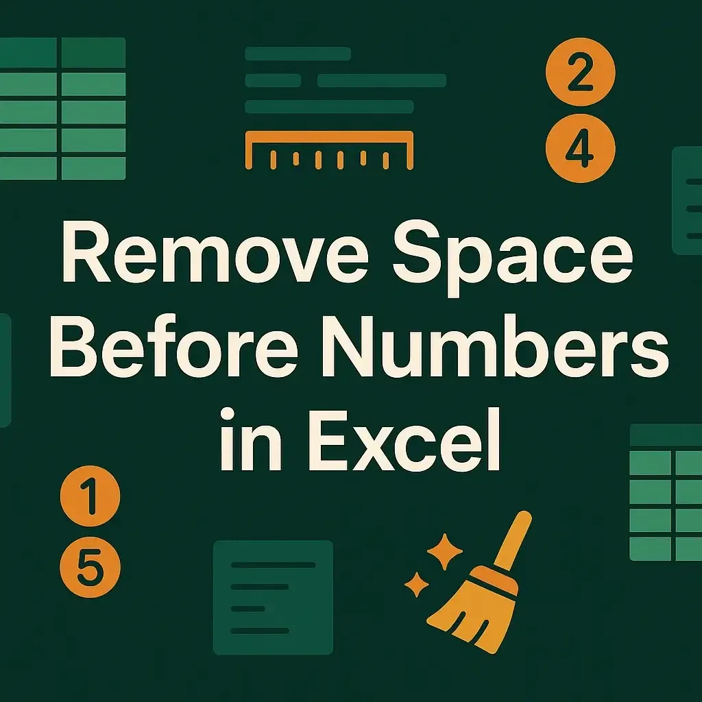 How to Remove Space Before Numbers in Excel (5 Suitable Ways)
