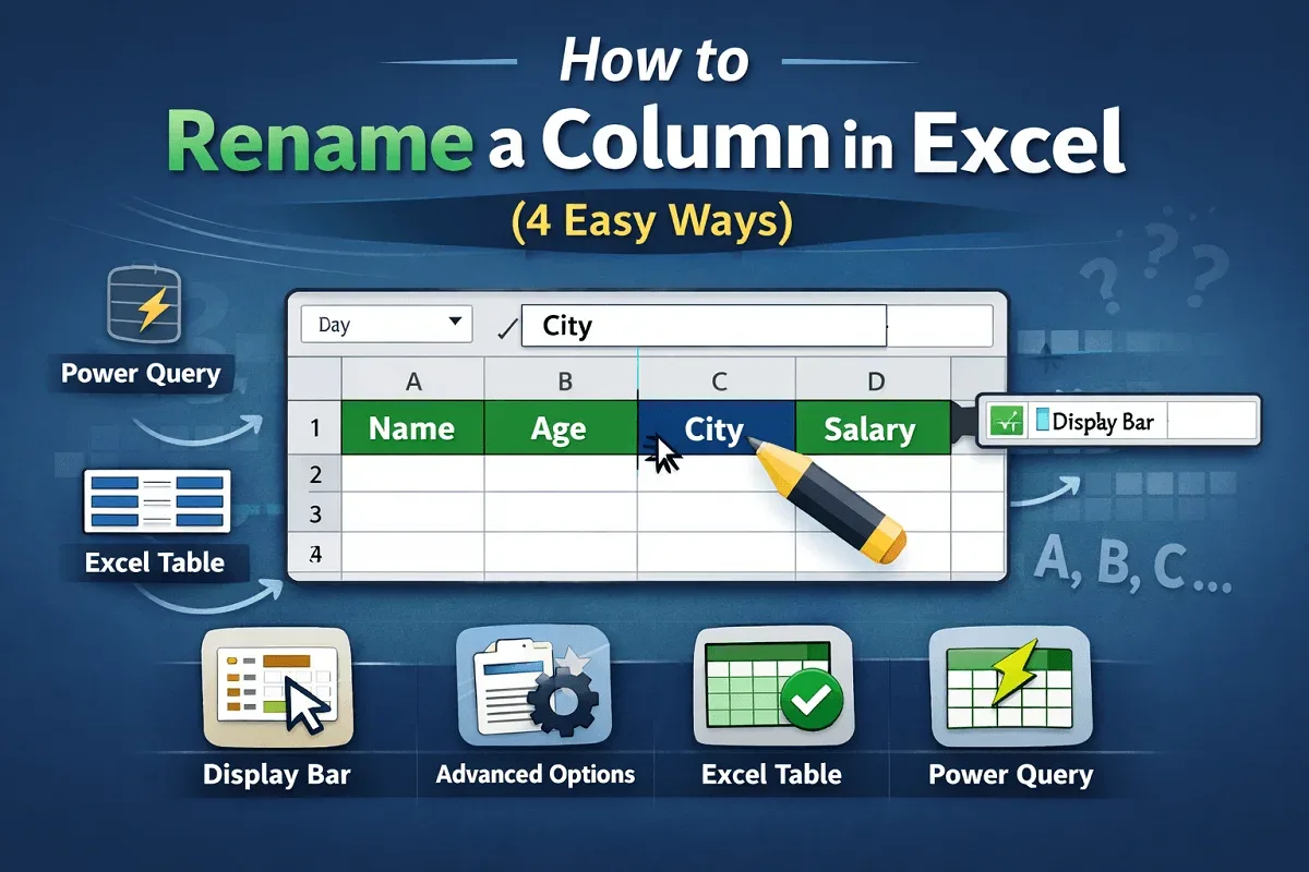 How to Rename a Column in Excel (4 Easy Ways)