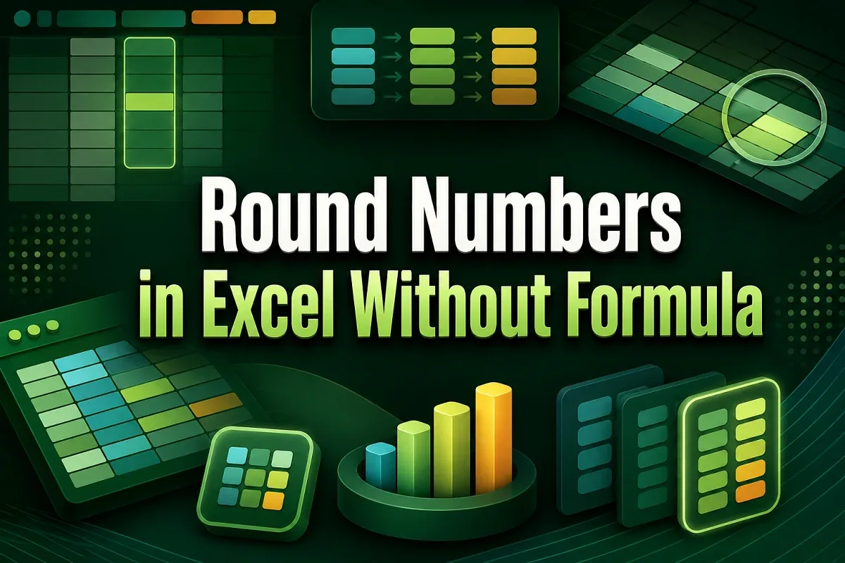 How to Round Numbers in Excel Without Formula (4 Quick Tricks)