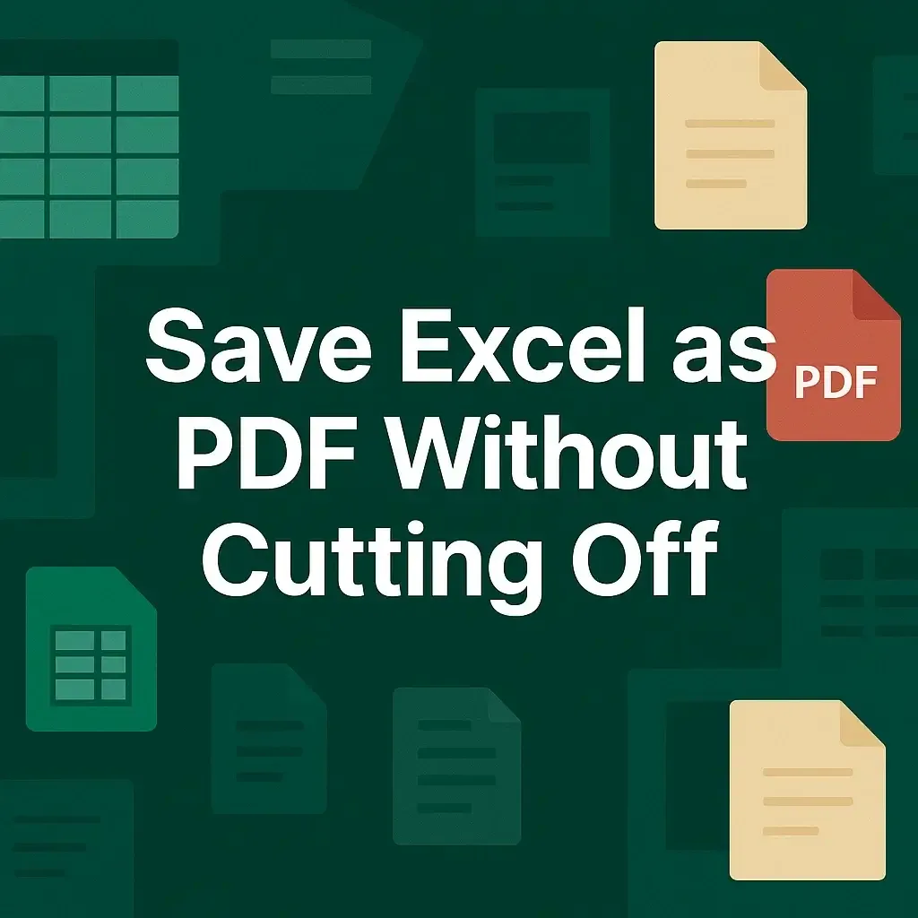 How to Save Excel as PDF Without Cutting Off (4 Simple Ways)