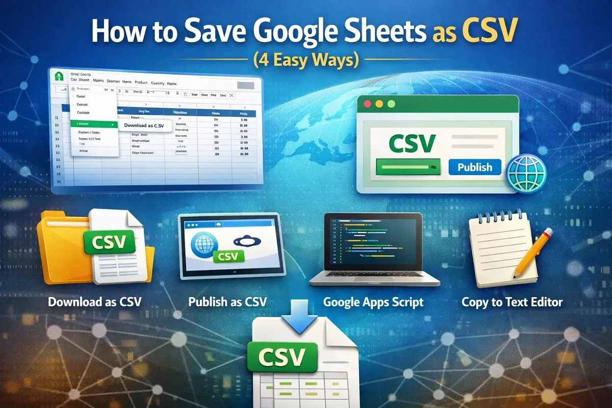How to Save Google Sheets as CSV (4 Easy Ways)