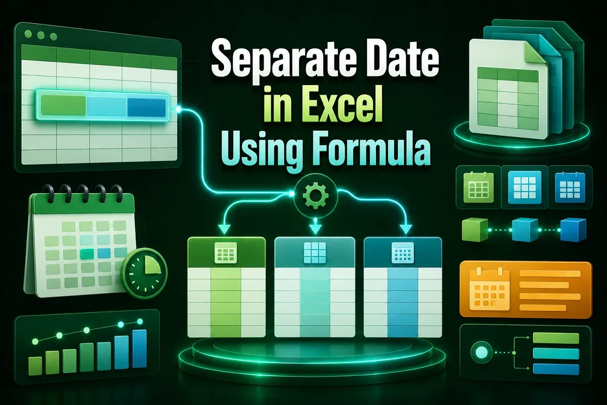 How to Separate Date in Excel Using Formula (3 Suitable Methods)