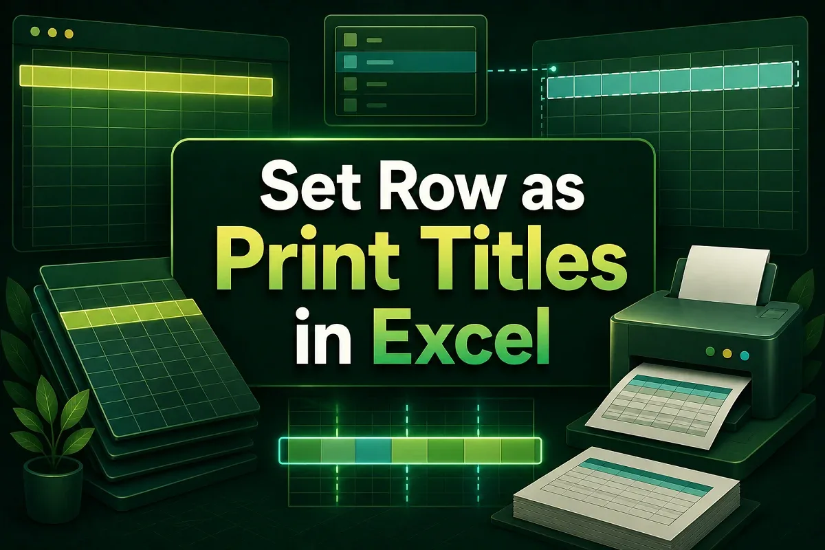 How to Set a Row as Print Titles in Excel (3 Quick Tricks)