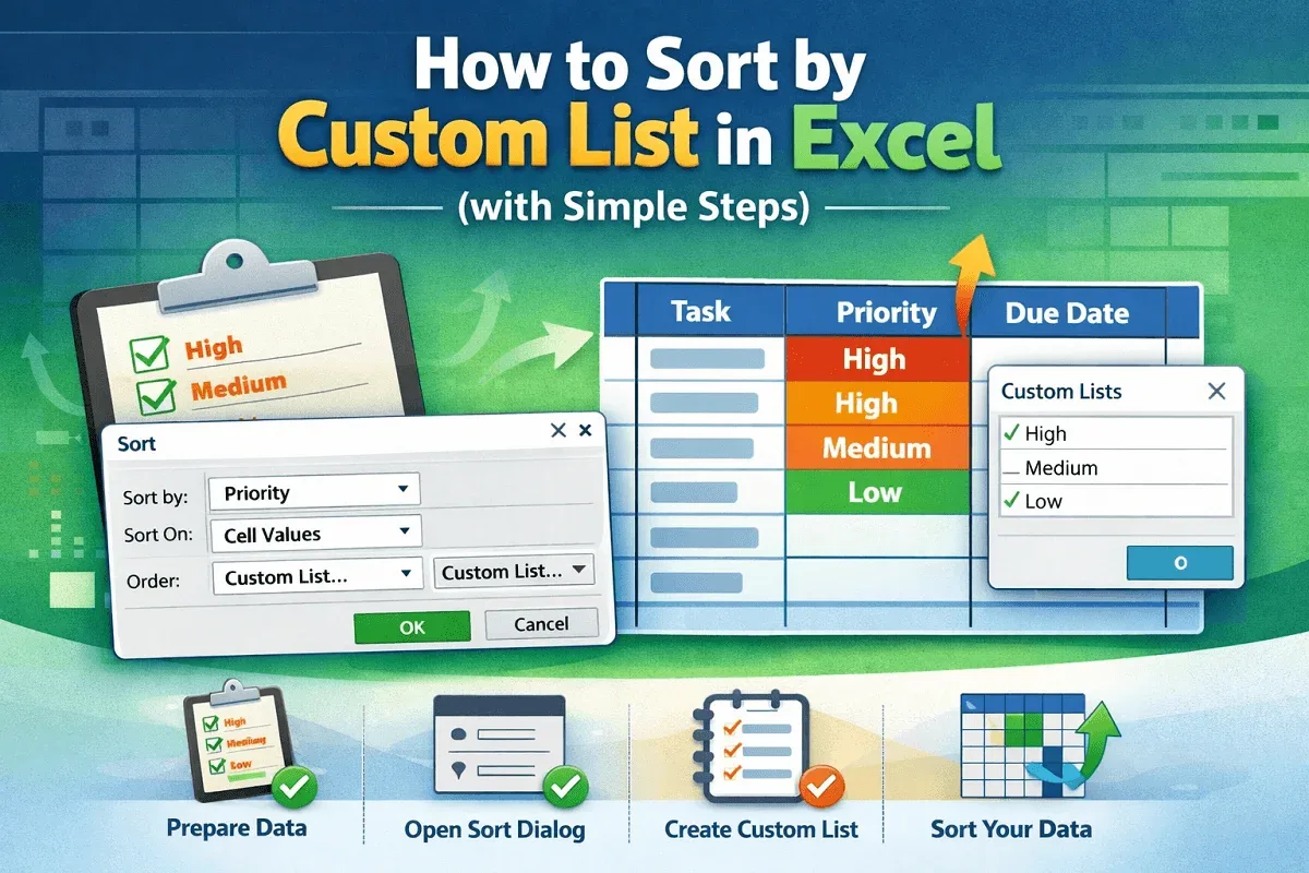 How to Sort by Custom List in Excel (with Simple Steps)