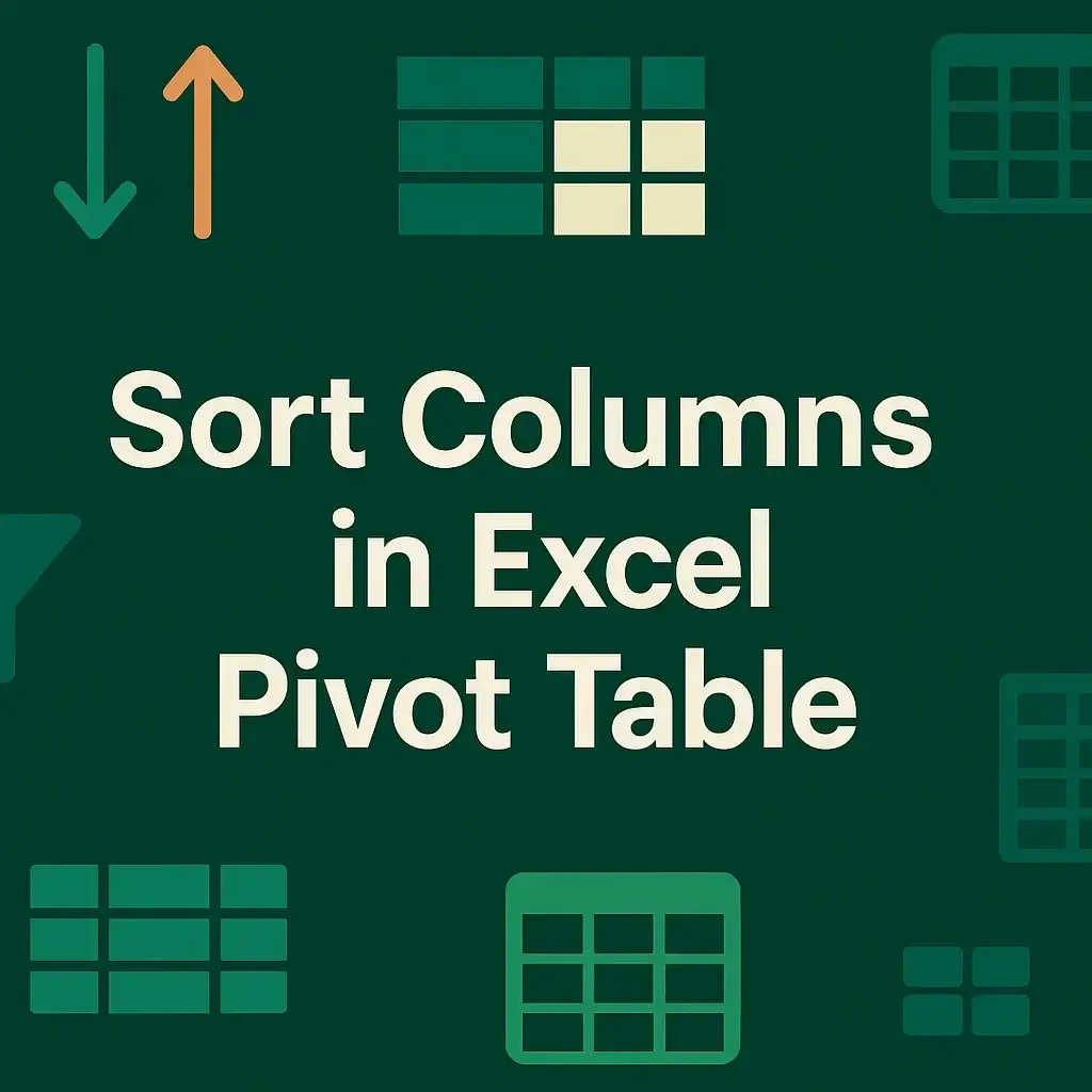 How to Sort Columns in a Pivot Table (5 Simple Methods)