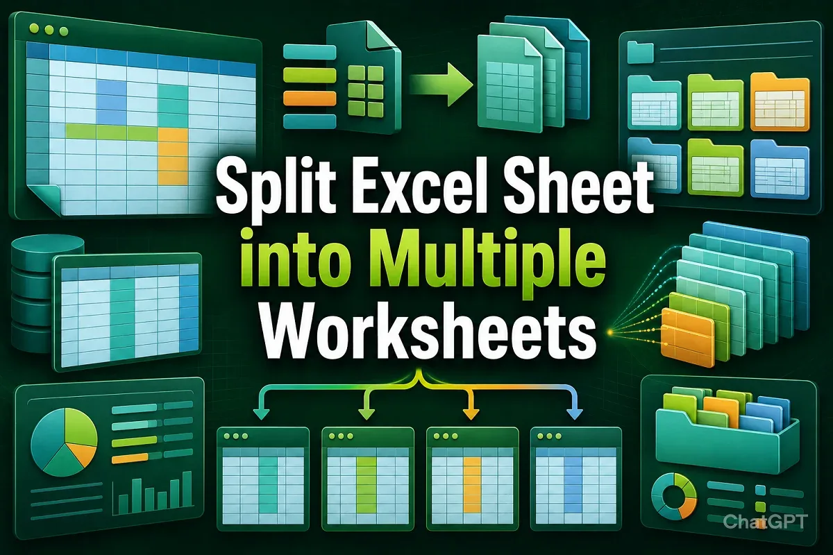 How To Split Excel Sheet into Multiple Worksheets