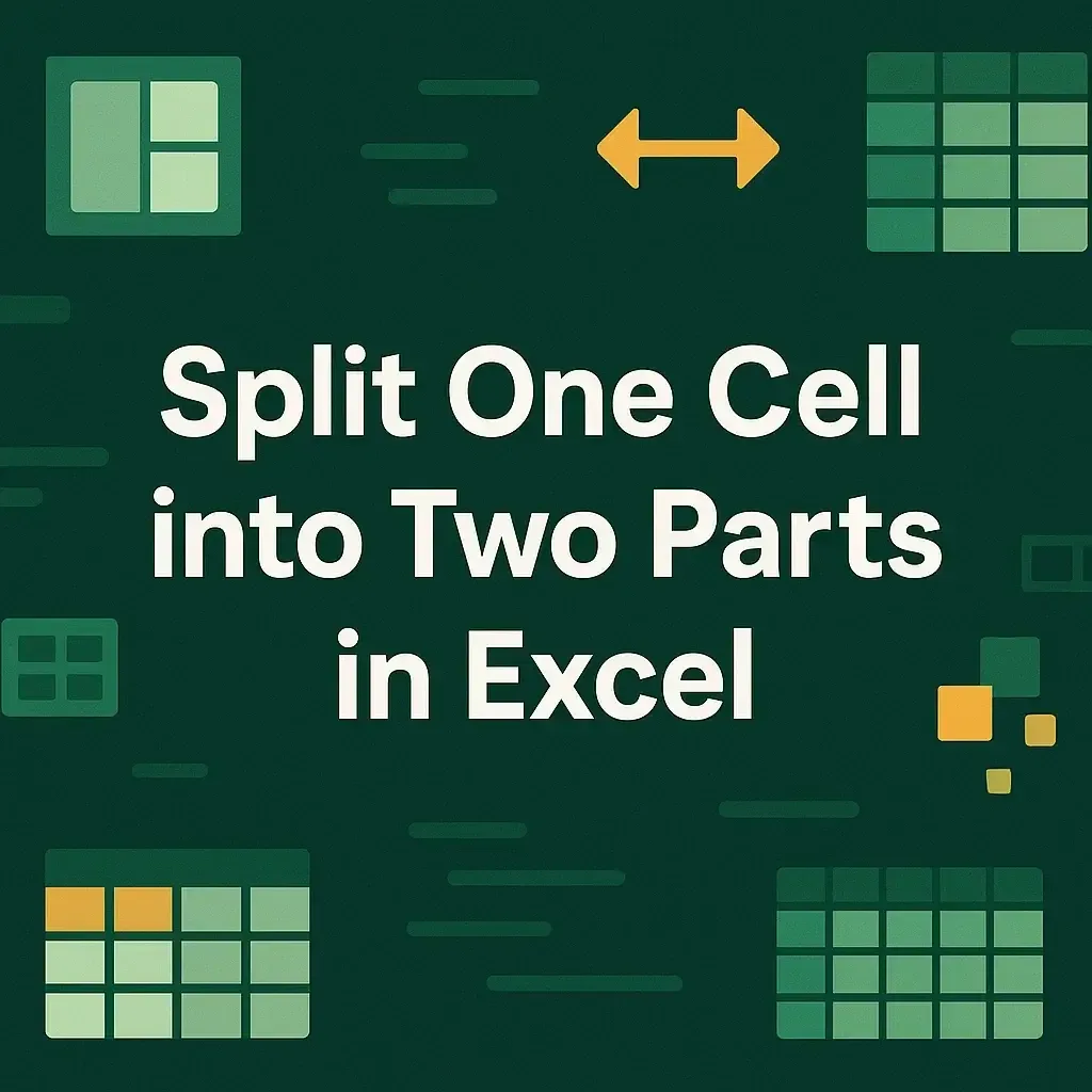 How to Split One Cell into Two Parts in Excel (2 Criteria)