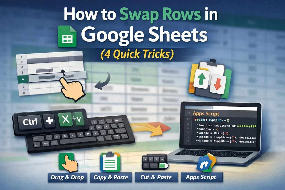 How to Swap Rows in Google Sheets (4 Quick Tricks)