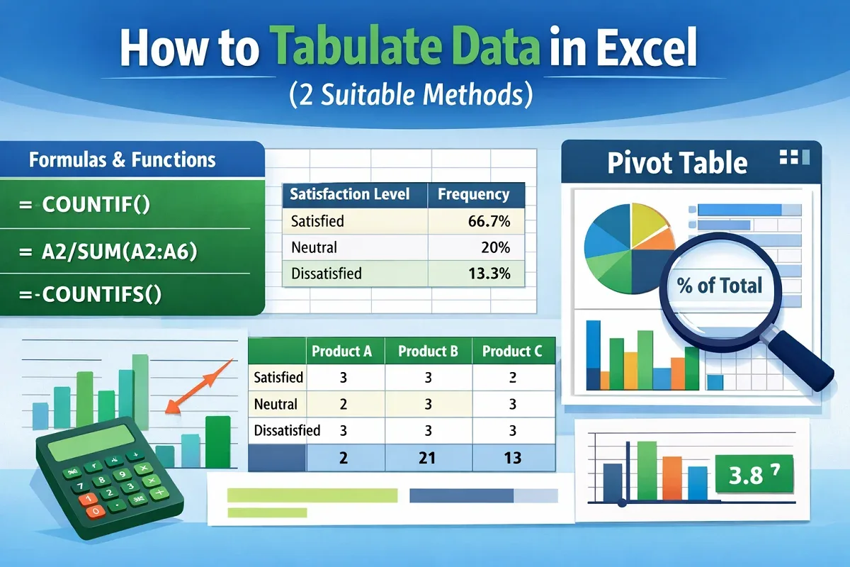 How to Tabulate Data in Excel (2 Suitable Methods)