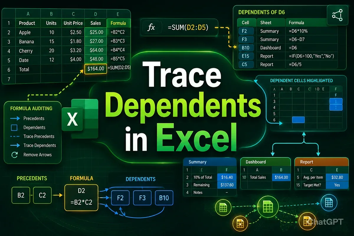 How to Trace Dependents in Excel (4 Suitable Methods)