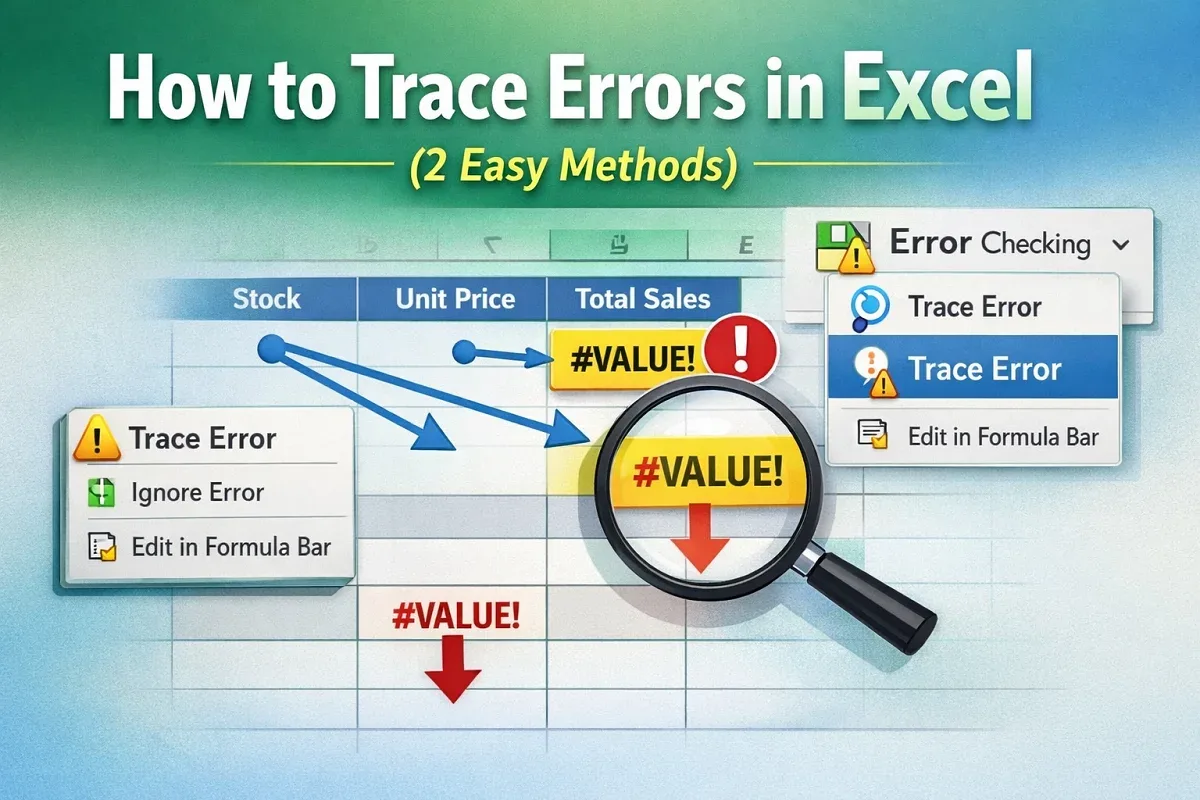How to Trace Errors in Excel (2 Easy Methods)