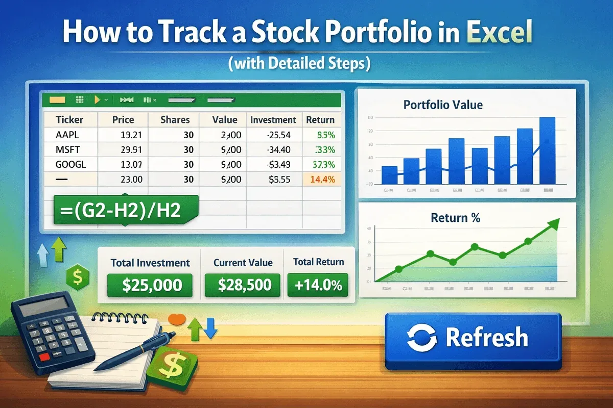 How to Track a Stock Portfolio in Excel (with Detailed Steps)