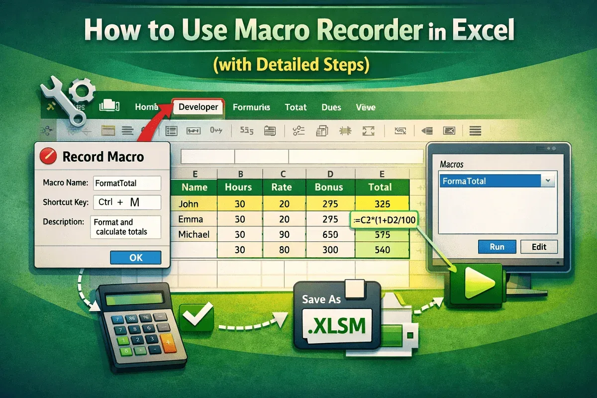 How to Use Macro Recorder in Excel (with Detailed Steps)