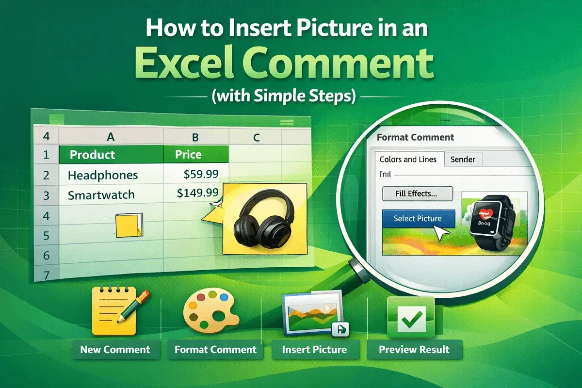 How to Insert Picture in an Excel Comment (with Simple Steps)