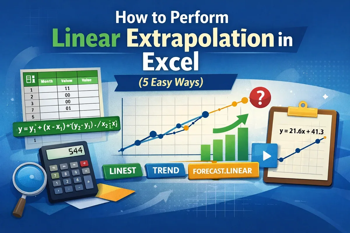 How to Perform Linear Extrapolation in Excel (5 Easy Ways)