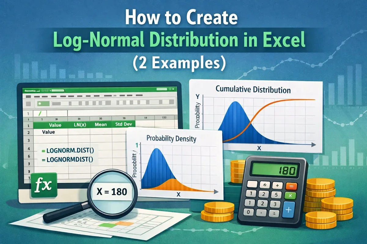 How to Create Log-Normal Distribution in Excel (2 Examples)