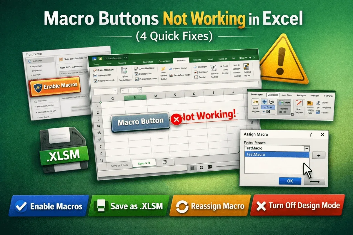 Macro Buttons Not Working in Excel (4 Quick Fixes)